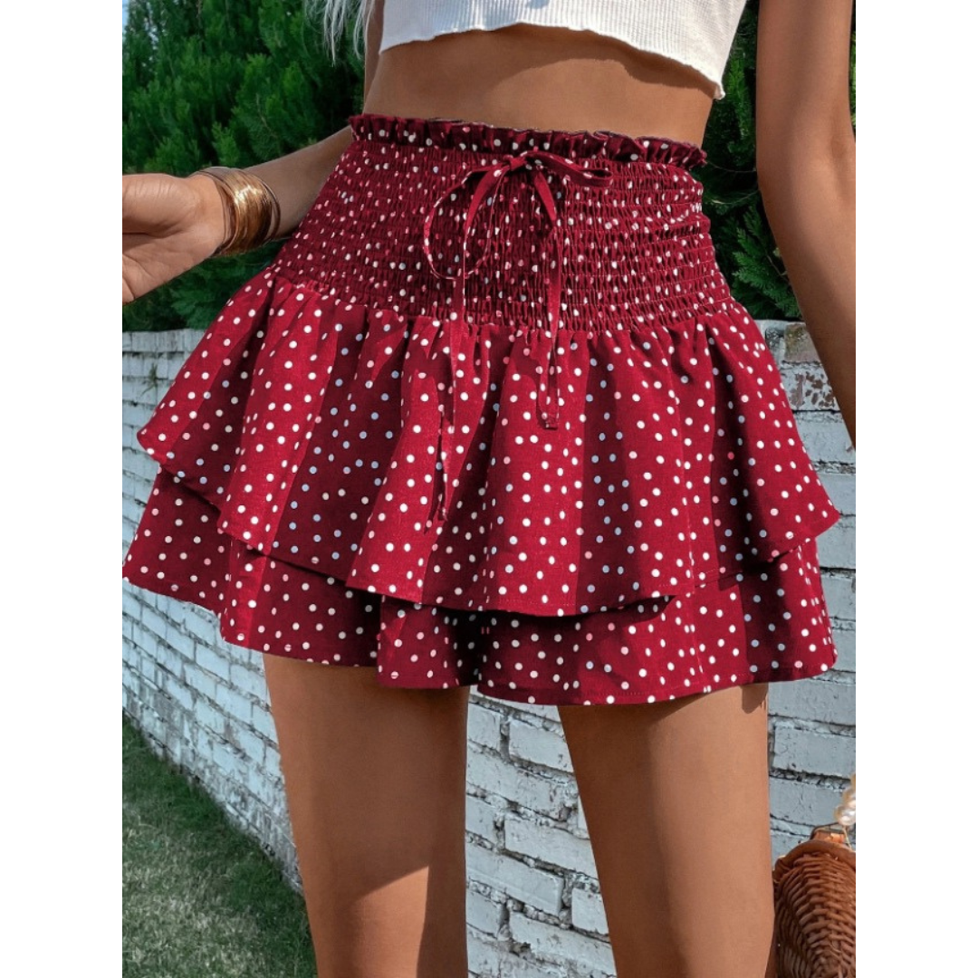LUNINGNING™ – Lightweight Shirred Layered Summer Skort