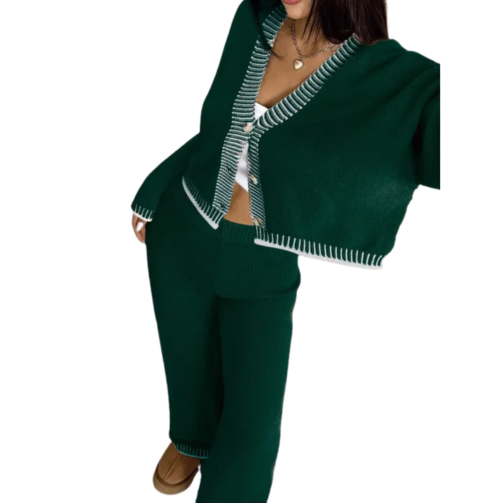 SHAMCEY™ – Striped Printed Cozy Sweater &amp; Pants Set