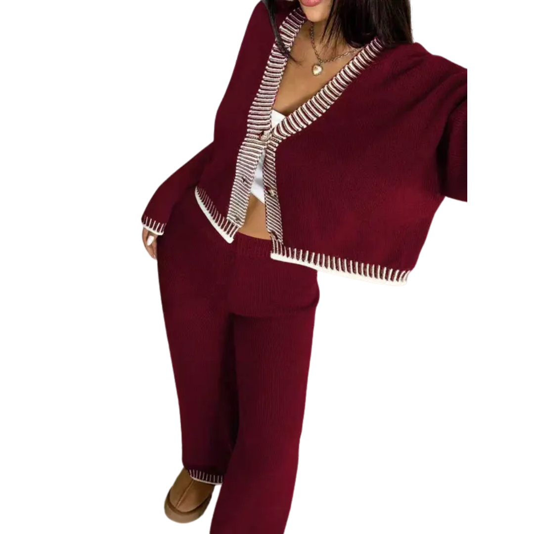 SHAMCEY™ – Striped Printed Cozy Sweater &amp; Pants Set