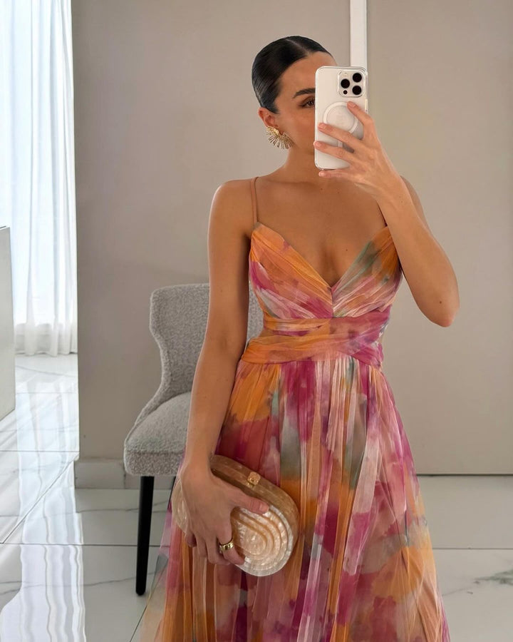 Arielle | Incantevole Maxi-Abito con Stampa Floreale