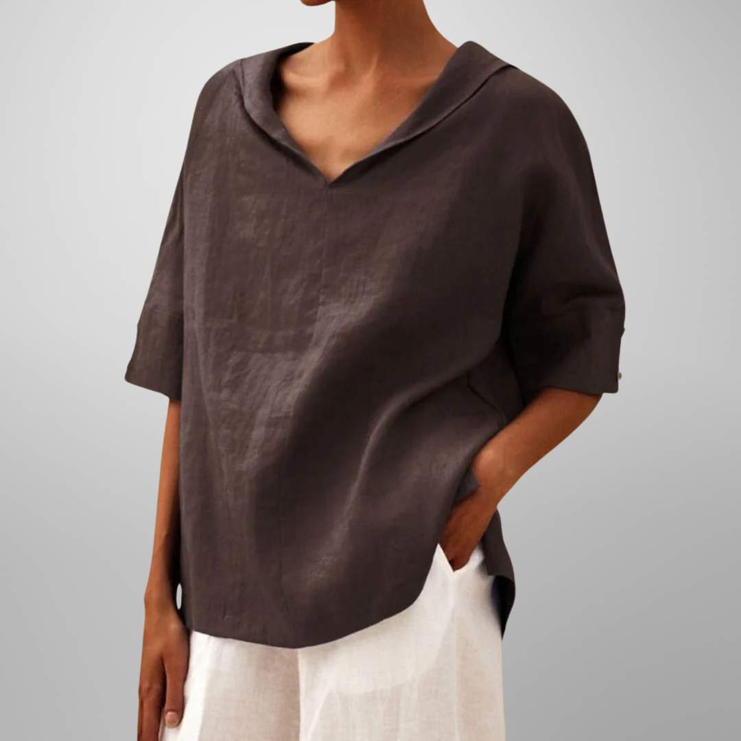 LUCY™ – Cotton Loose-Fitting Blouse