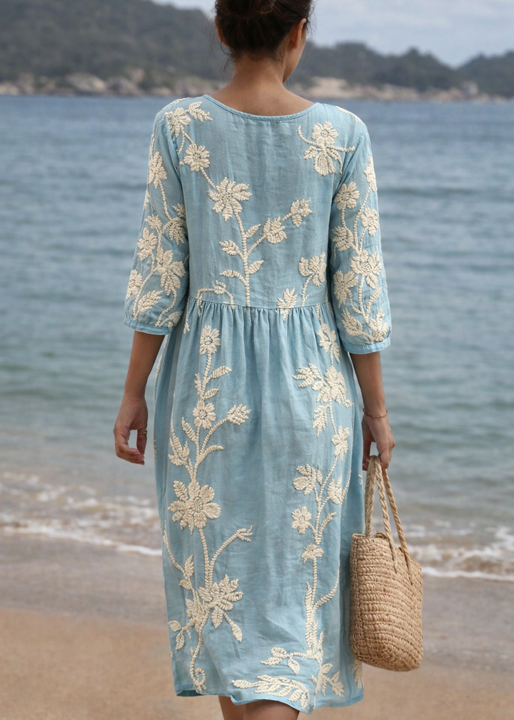 Azzurra | Abito Vintage Ricamato