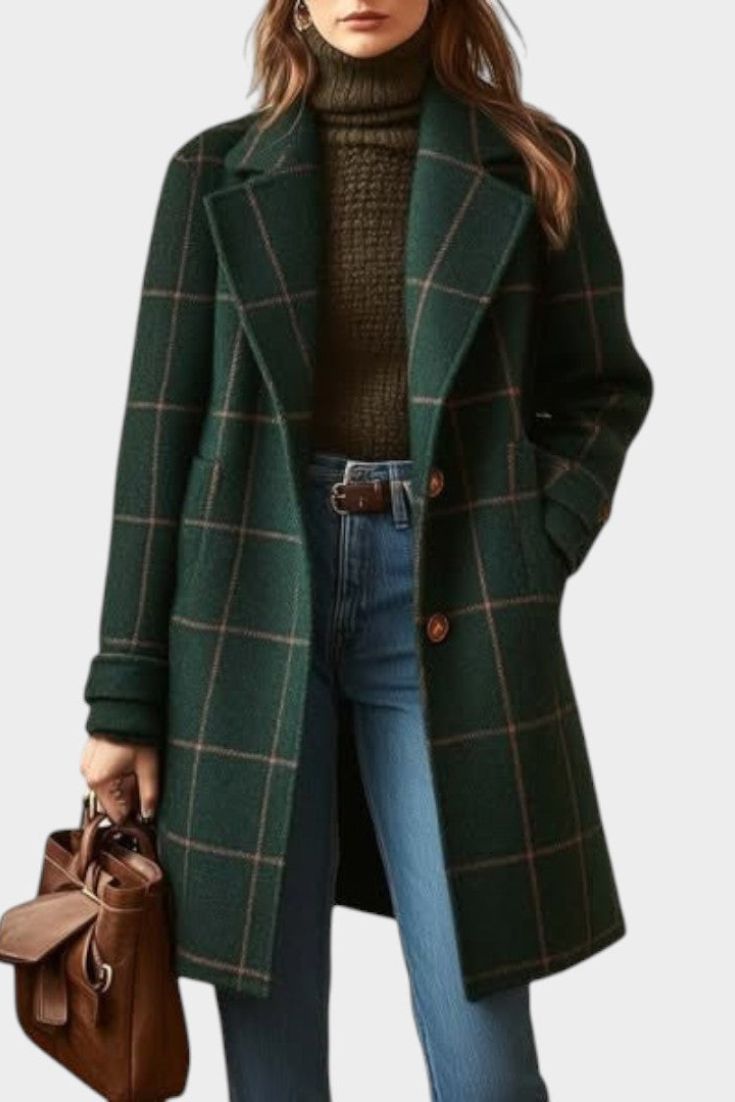 Adriana™ | Cappotto Autunnale a Quadri Classico