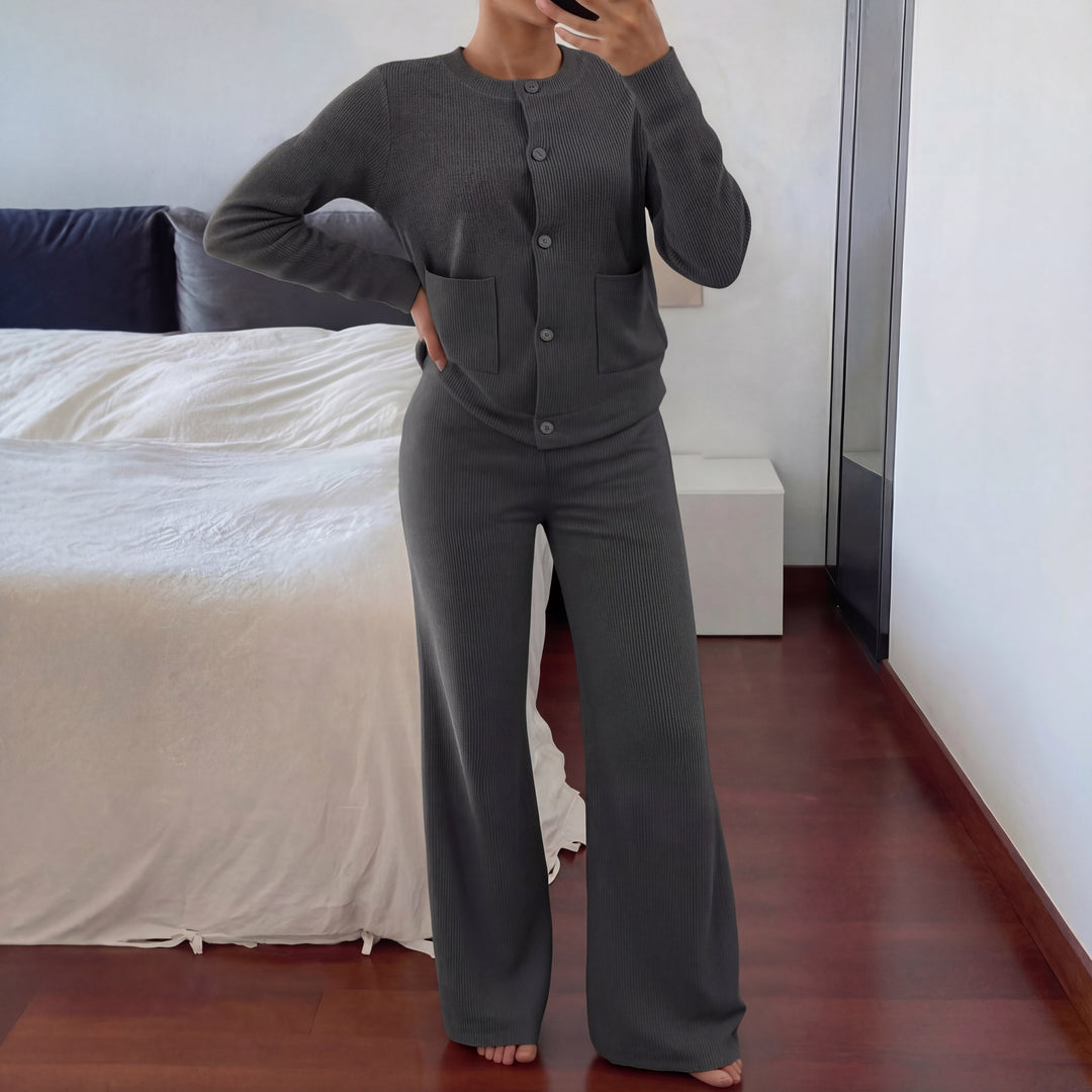 LUCIA™ - Cozy Knit Sweater &amp; Wide Leg Two-Piece Set
