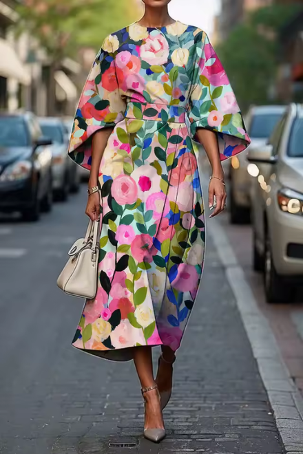 ROBIN | ELEGANT FLORAL DRESS