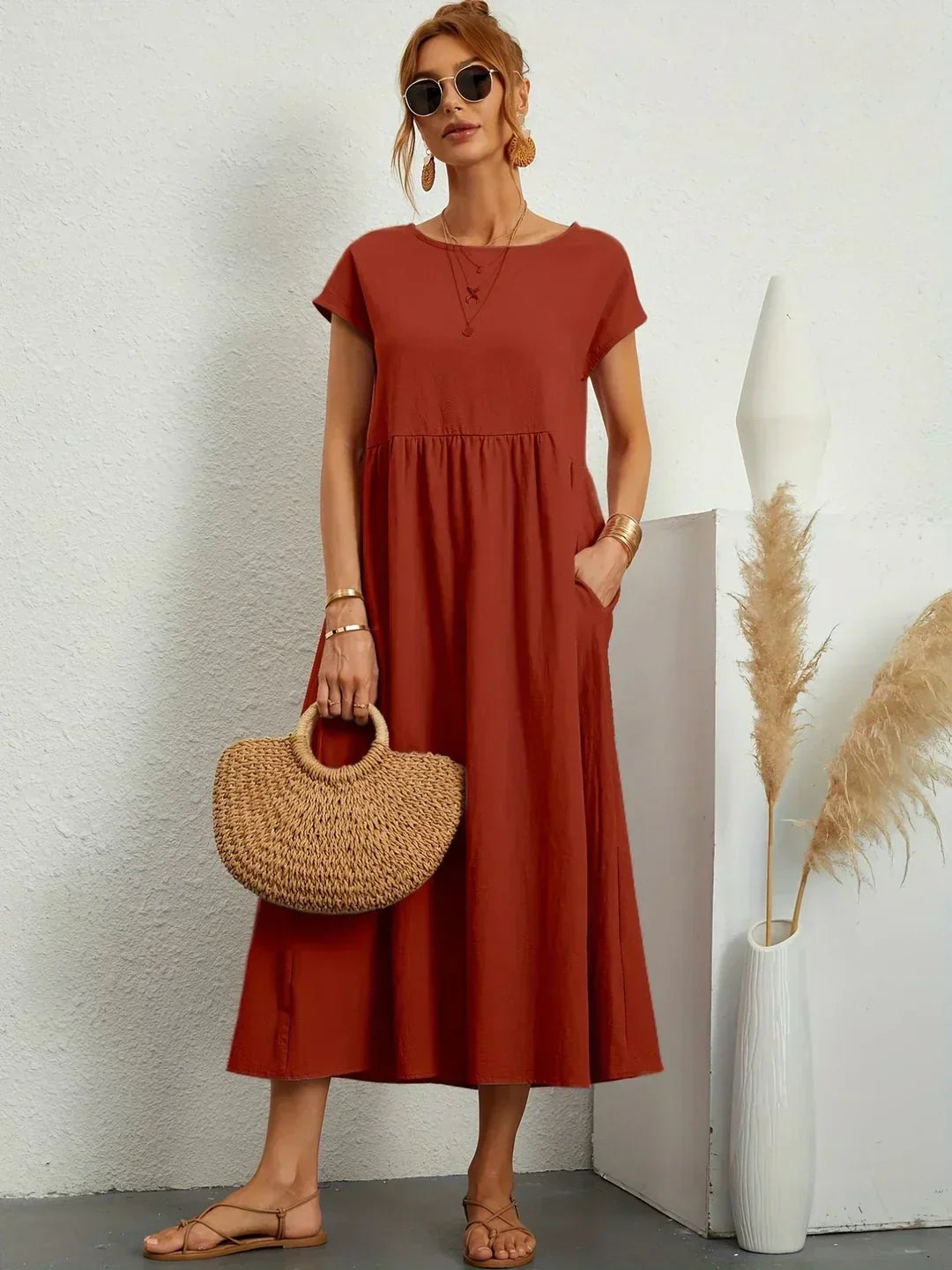 Gabriela | Abito midi fluido dall&