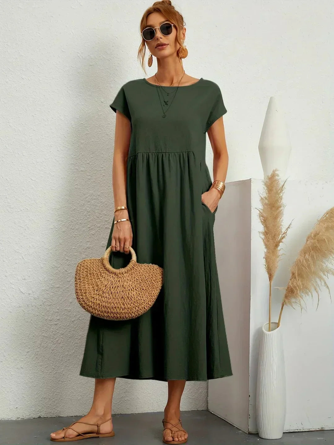 Gabriela | Abito midi fluido dall&