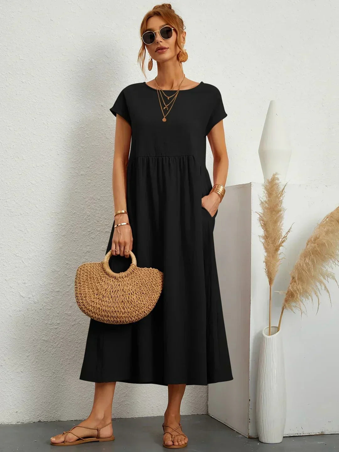 Gabrielle | Abito midi fluido dall&