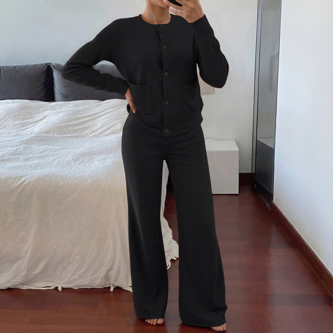 LUCIA™ - Cozy Knit Sweater &amp; Wide Leg Two-Piece Set