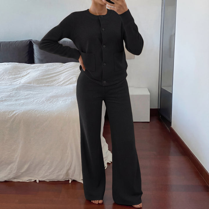 LUCIA™ - Cozy Knit Sweater &amp; Wide Leg Two-Piece Set