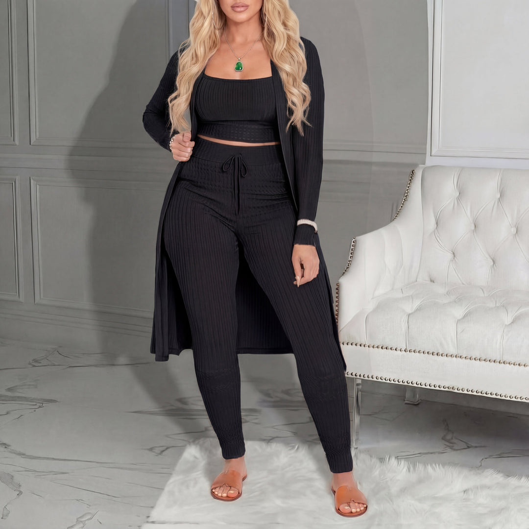 AMARIE™ - Cozy Three Piece Cardigan &amp; Leggings Co-Ord Set