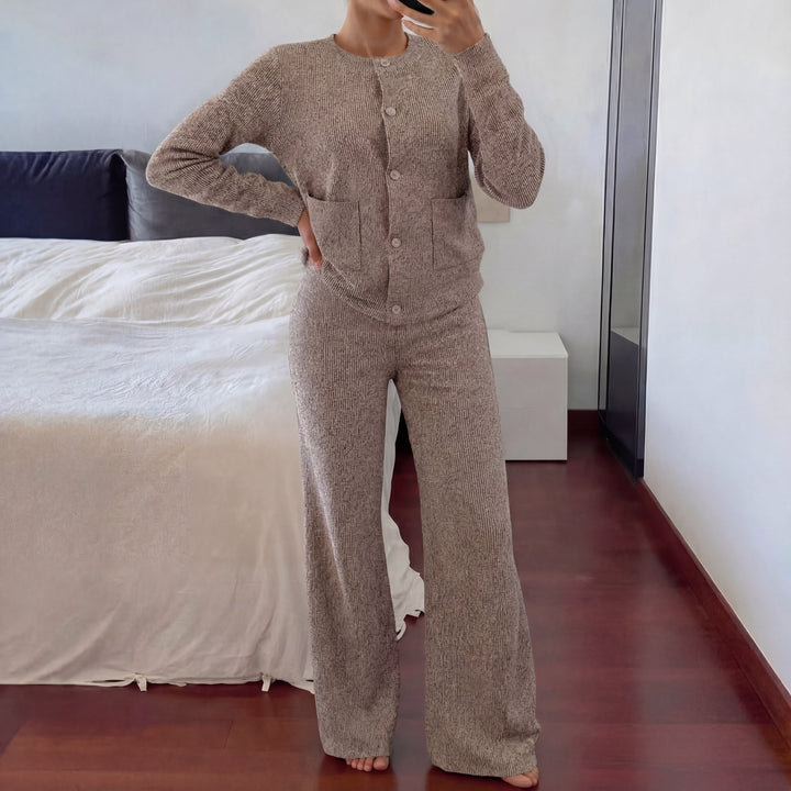 LUCIA™ - Cozy Knit Sweater &amp; Wide Leg Two-Piece Set