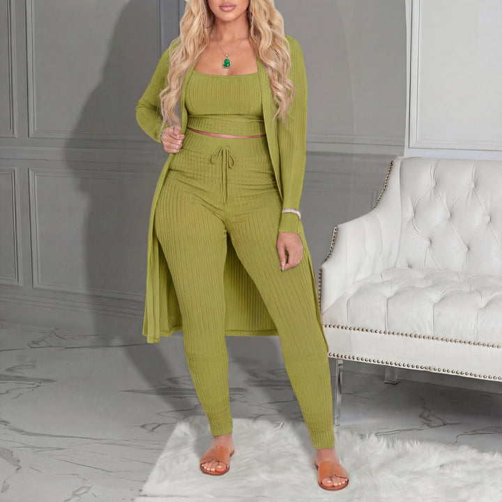 AMARIE™ - Cozy Three Piece Cardigan &amp; Leggings Co-Ord Set