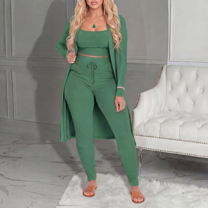 AMARIE™ - Cozy Three Piece Cardigan &amp; Leggings Co-Ord Set