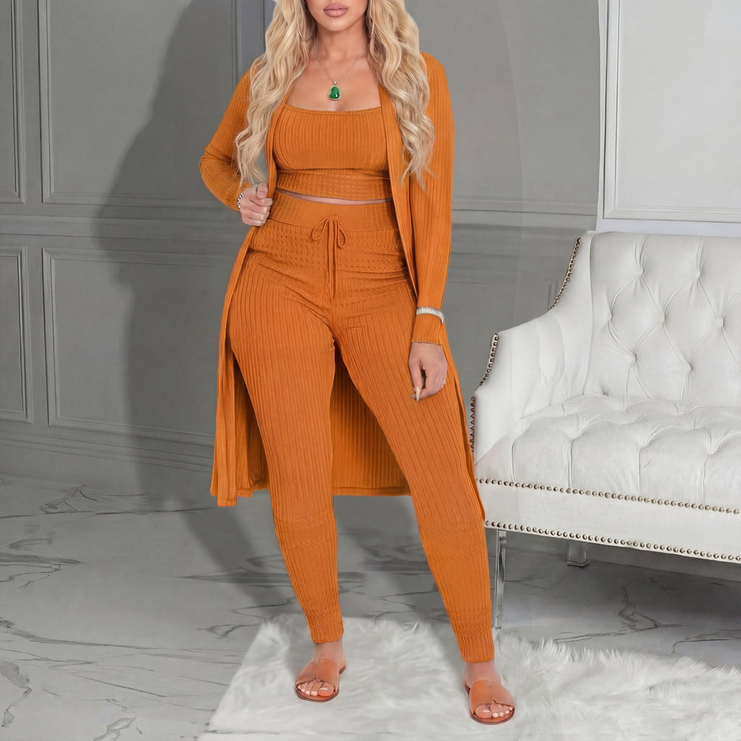 AMARIE™ - Cozy Three Piece Cardigan &amp; Leggings Co-Ord Set