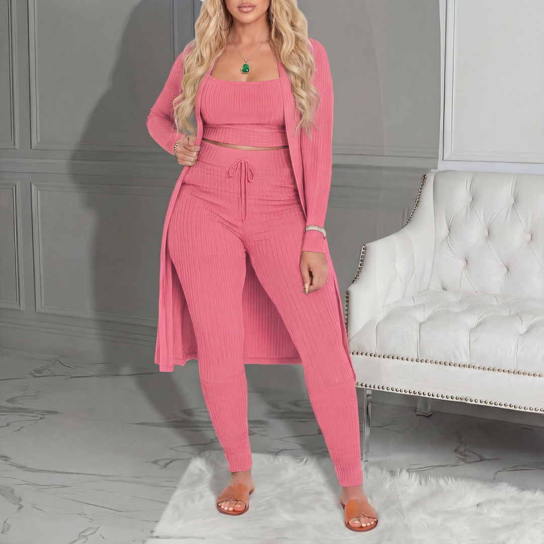 AMARIE™ - Cozy Three Piece Cardigan &amp; Leggings Co-Ord Set