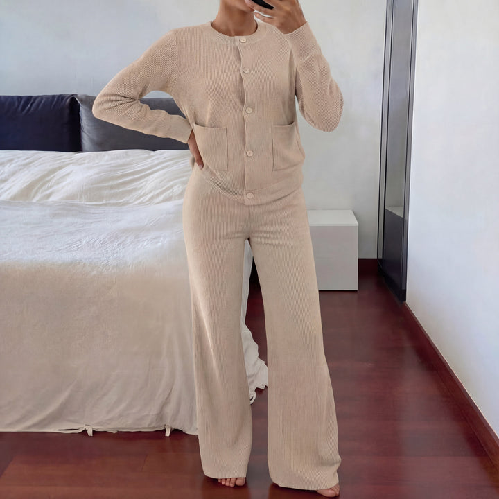 LUCIA™ - Cozy Knit Sweater &amp; Wide Leg Two-Piece Set