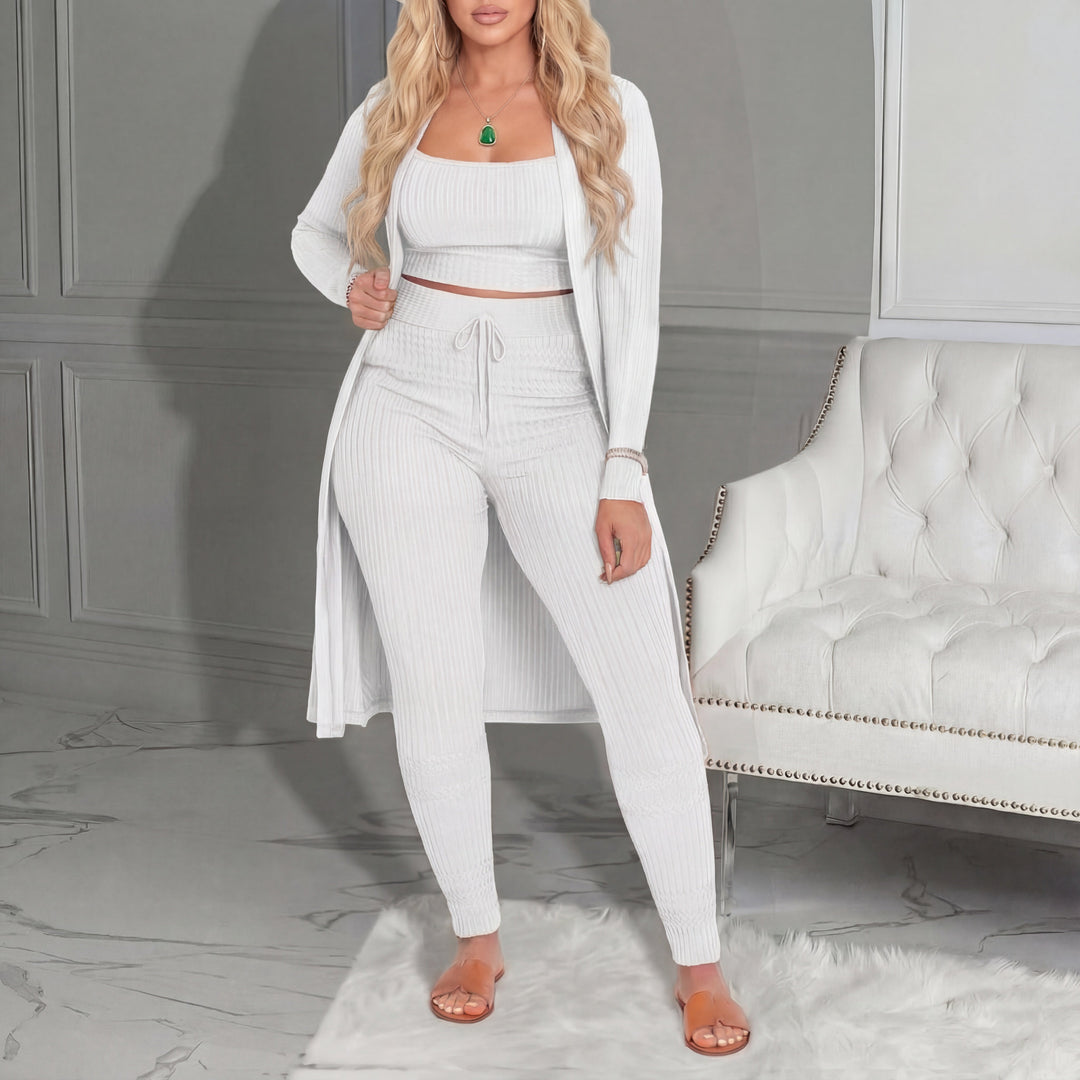 AMARIE™ - Cozy Three Piece Cardigan &amp; Leggings Co-Ord Set