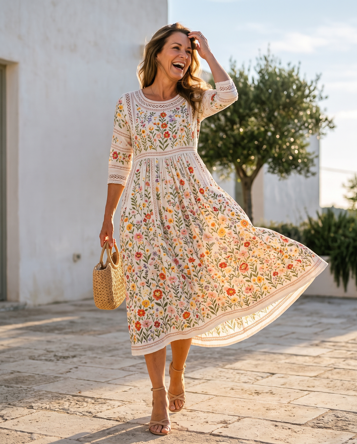 Abito Midi Charm Prato di Fiori