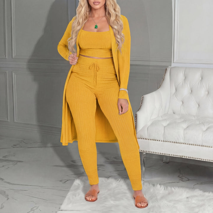 AMARIE™ - Cozy Three Piece Cardigan &amp; Leggings Co-Ord Set